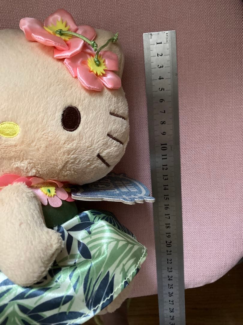 ハローキティ 日焼けハワイアン ぬいぐるみ ハイビスカス モンステラ 未使用