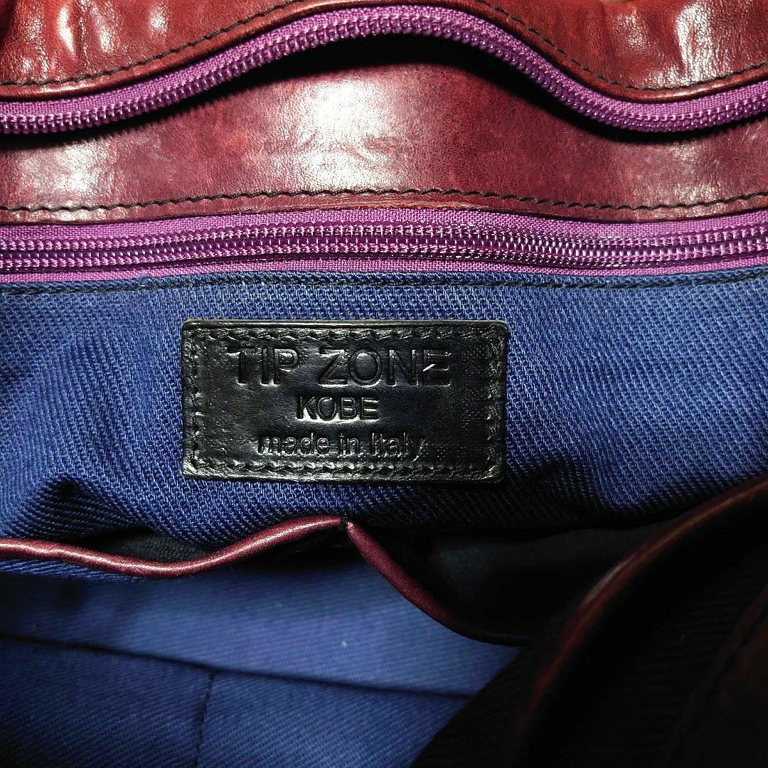 TIP ZONE ティップゾーン 本革 ショルダーバッグ 2way