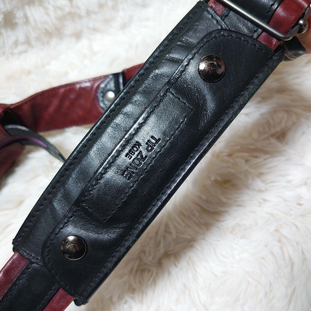 TIP ZONE ティップゾーン 本革 ショルダーバッグ 2way