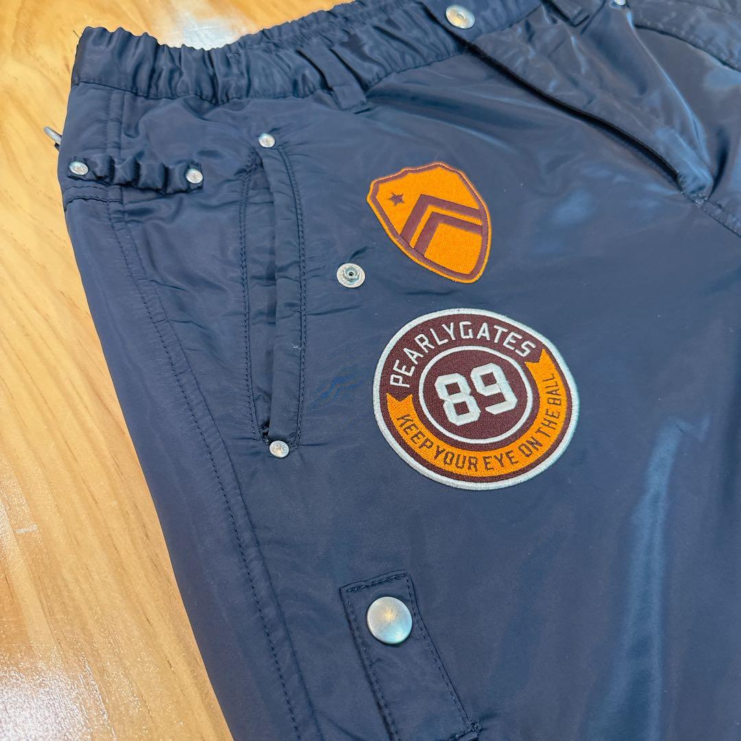 【中古美品】パーリーゲイツ　暖パンツ　中綿入り　ブラック　メンズパンツ　サイズ6