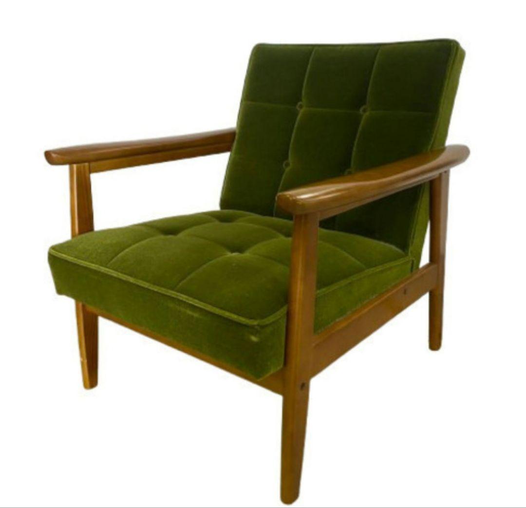 カリモク60 Kチェア　モケットグリーン