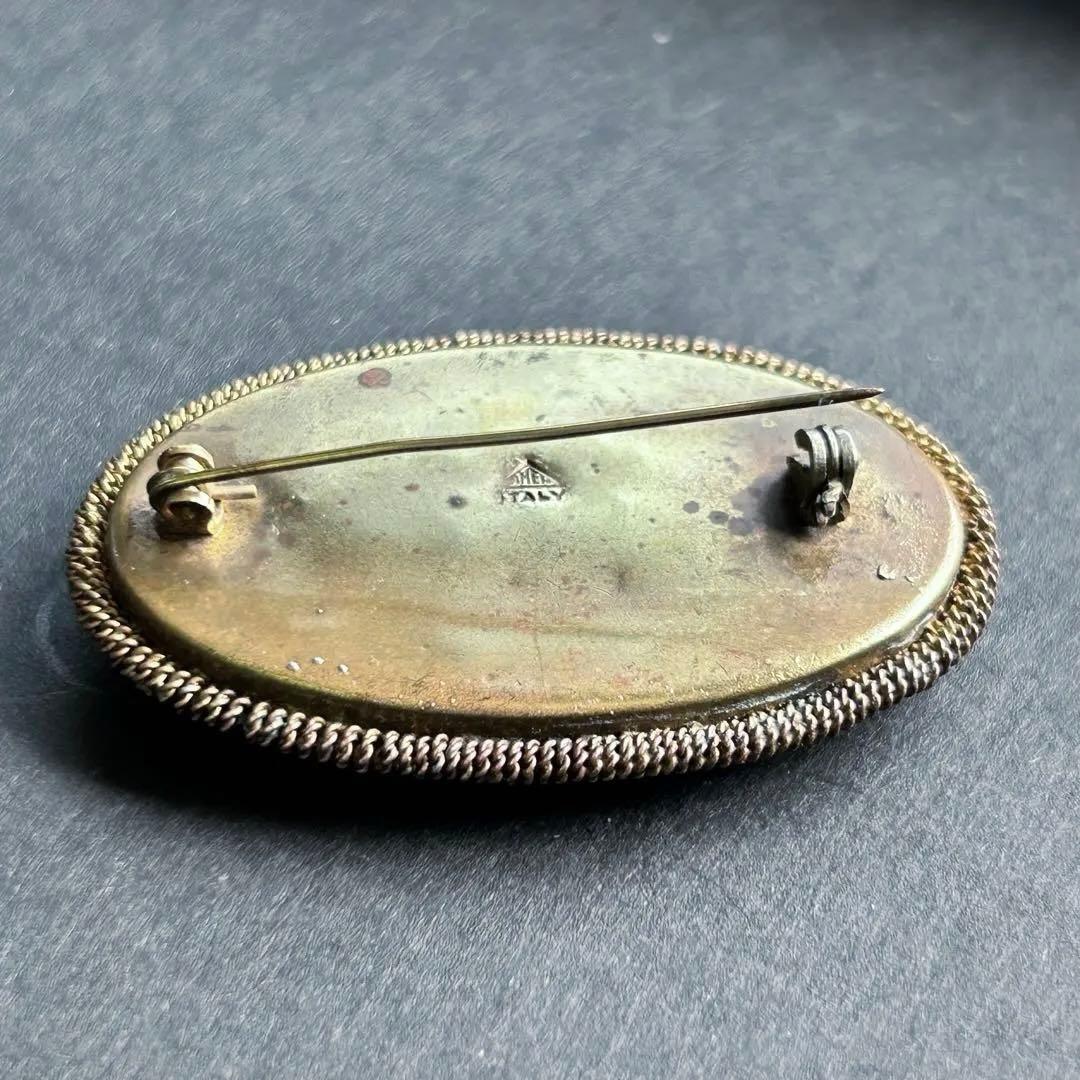 最終価格✤ITALY【大きなマイクロモザイク】美しいヴィンテージブローチ