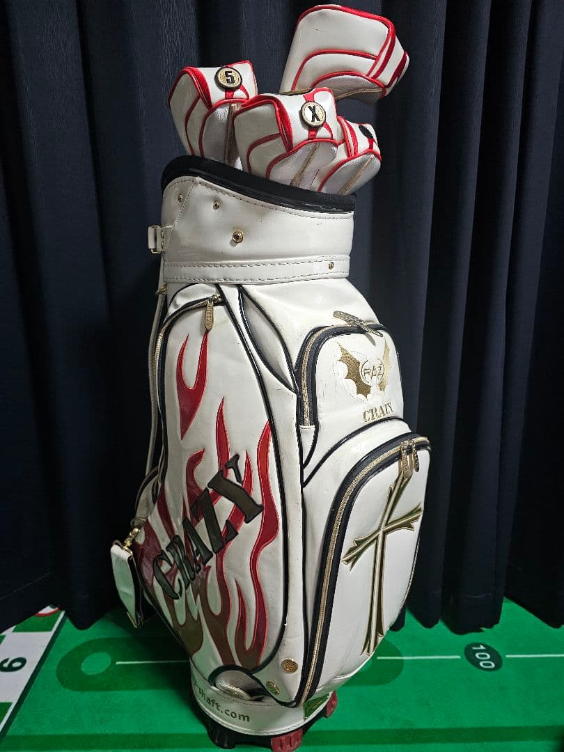 CRAZYキャディーバック ヘッドカバー付き