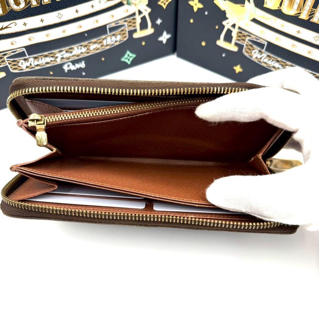 ルイヴィトン ジッピーウォレット モノグラム ラウンドファスナー 長財布 茶色