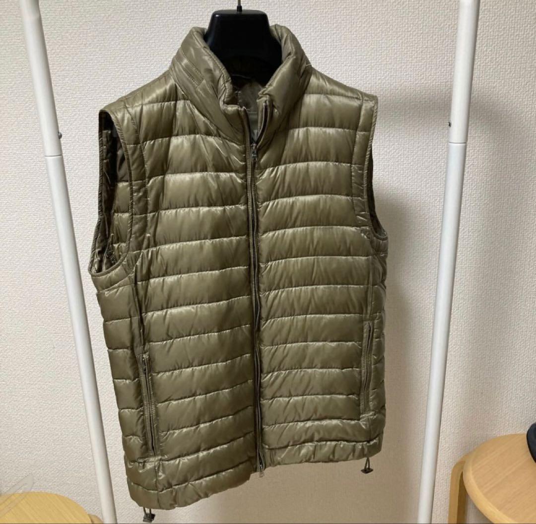 herno ナイロン ダウンベスト 48 薄ゴールド ヘルノ フード付