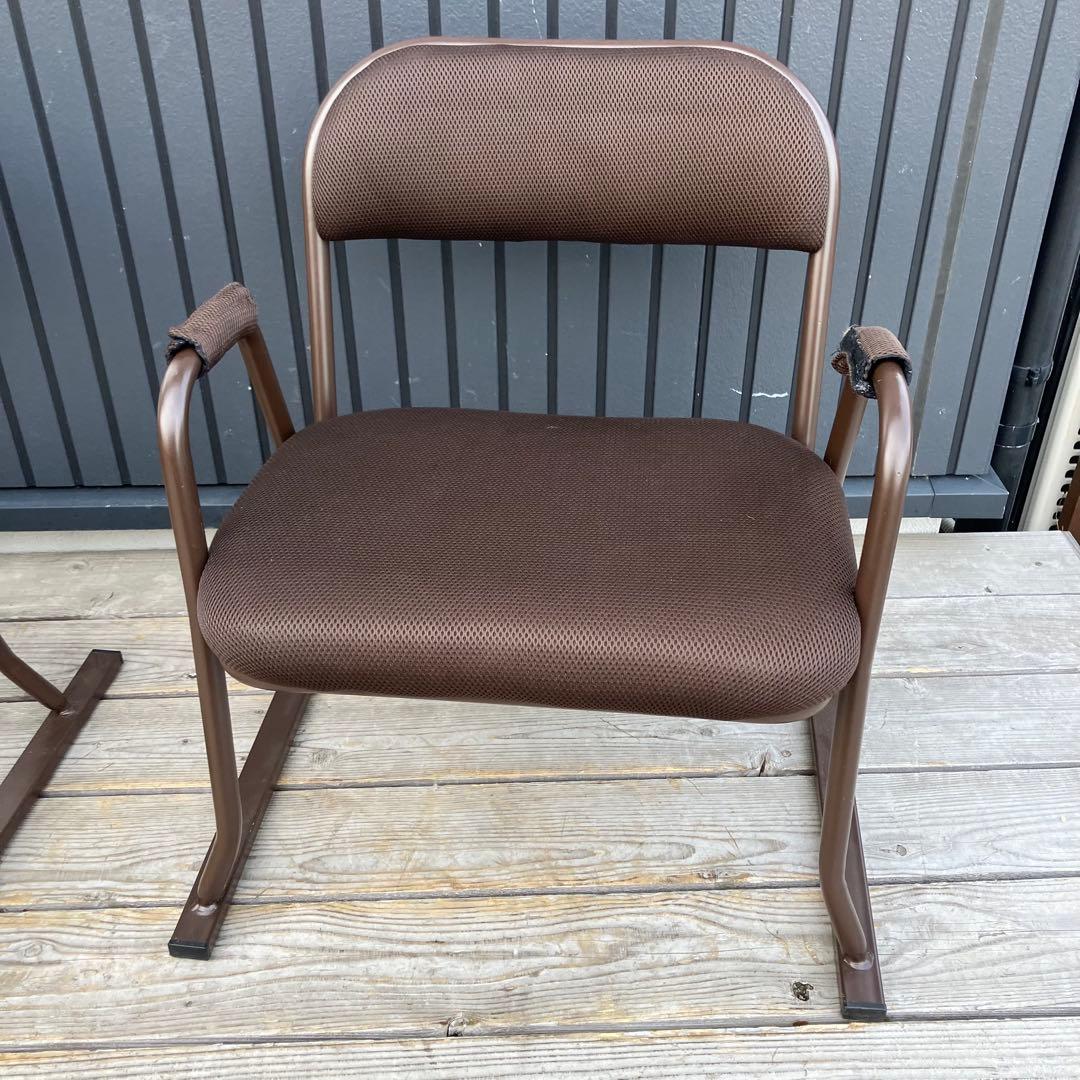 2セット らくらくお座敷チェア 2脚セット アームチェア