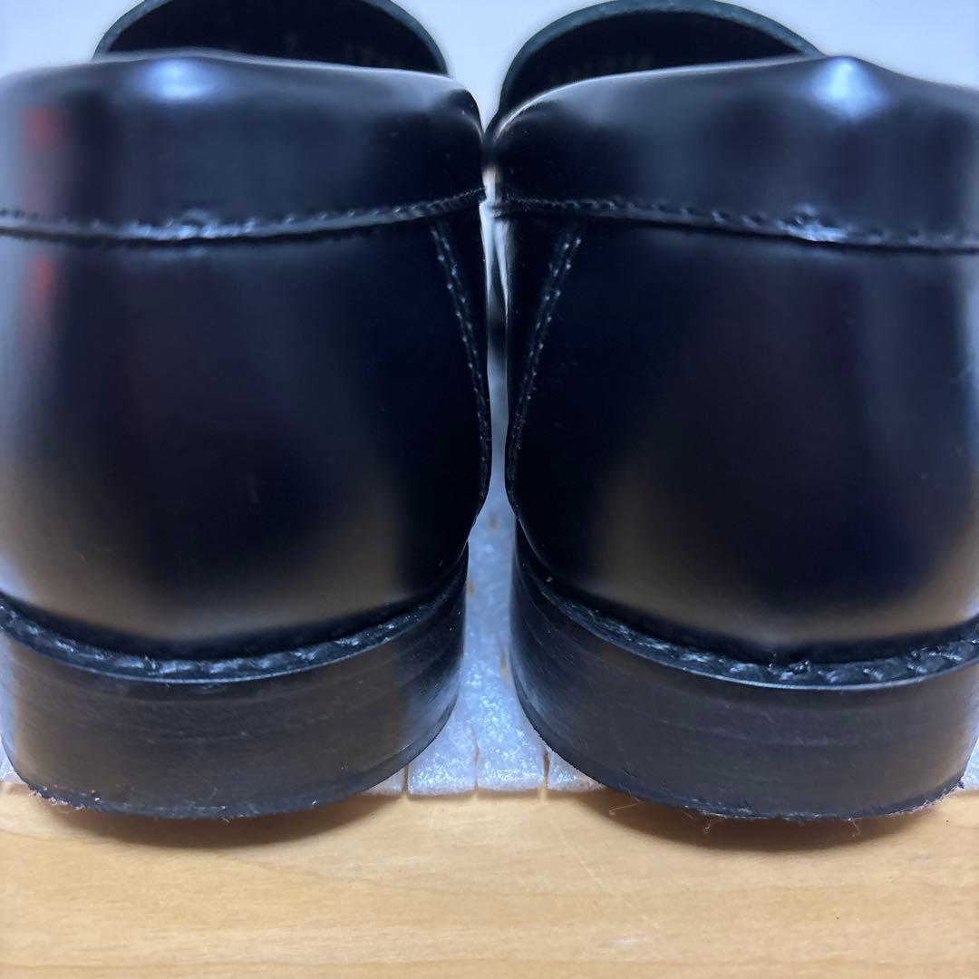 カミナンド　ビットローファー　レザー　ブラック×ゴールド　7サイズ