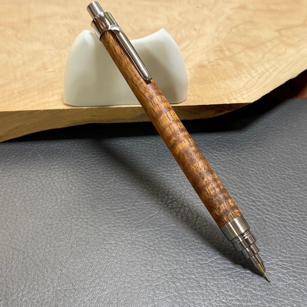 159ハワイアンコアカーリー　木製シャーペン　最強低重心　ステンレス　濃いめ