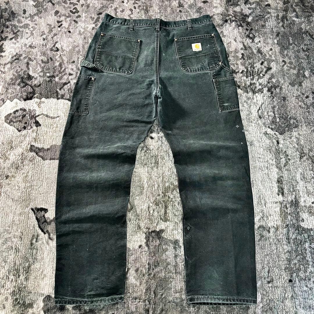 コメ欄セール！フェードブラック ダメージ×ペンキ 雰囲気系 ダブルニー 一点物