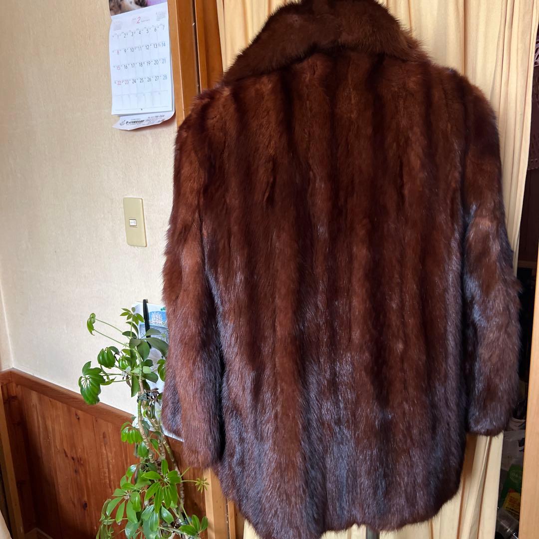 送料　ブラウンファー コート