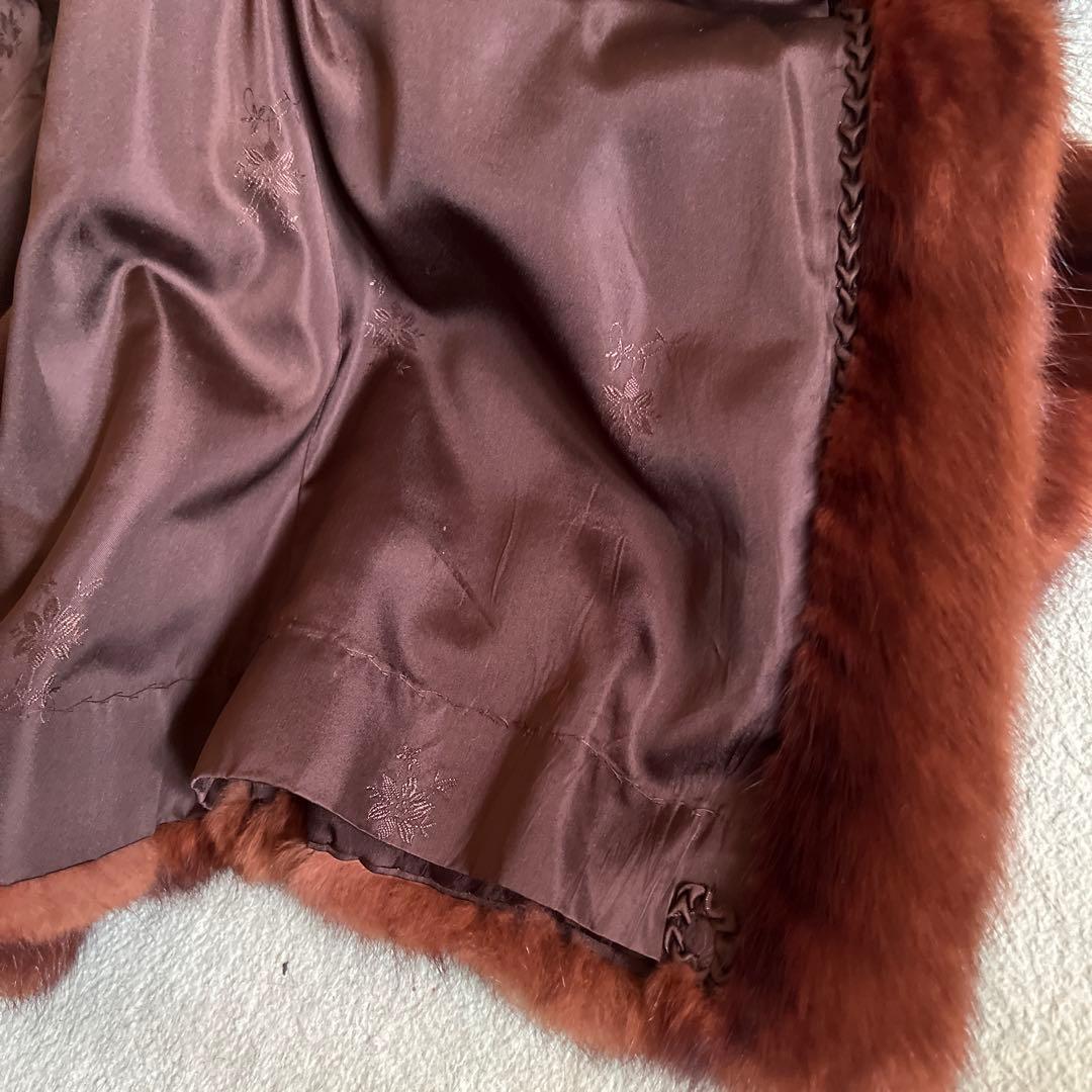 送料　ブラウンファー コート