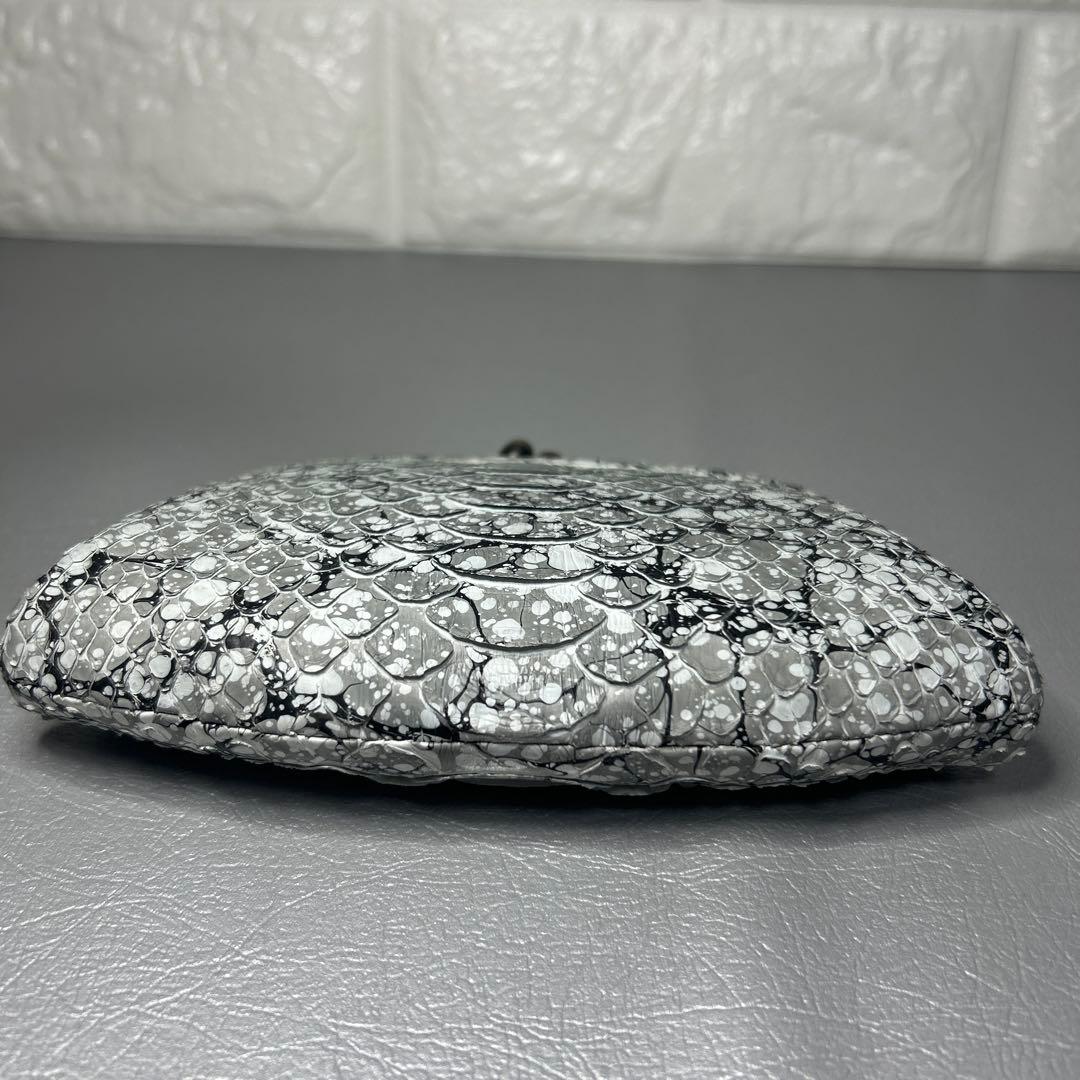 デ*丸様 genten ゲンテン 墨流し　がま口財布　さいふ　パイソン