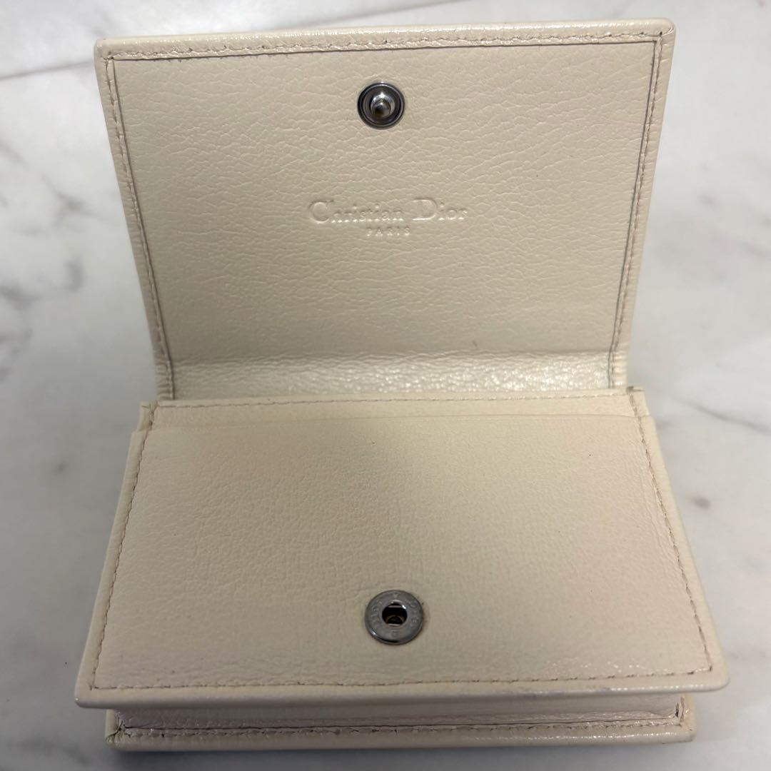 Dior ディオール 花刺繍 トロッター 総柄 pvc レザー カード 名刺入れ