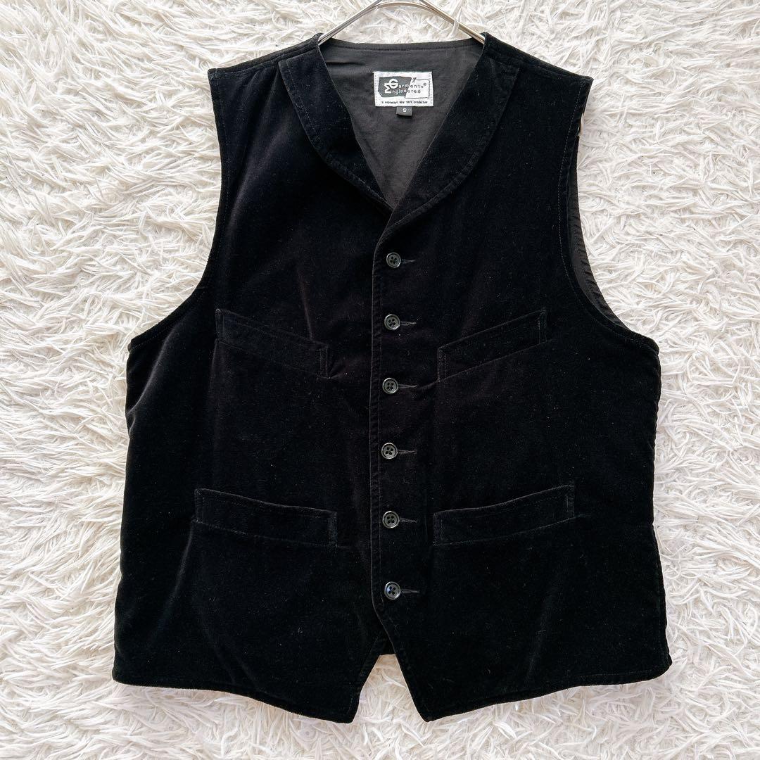 美品　ENGINEERED GARMENTS ベスト　ベロア　衿付き　USA製