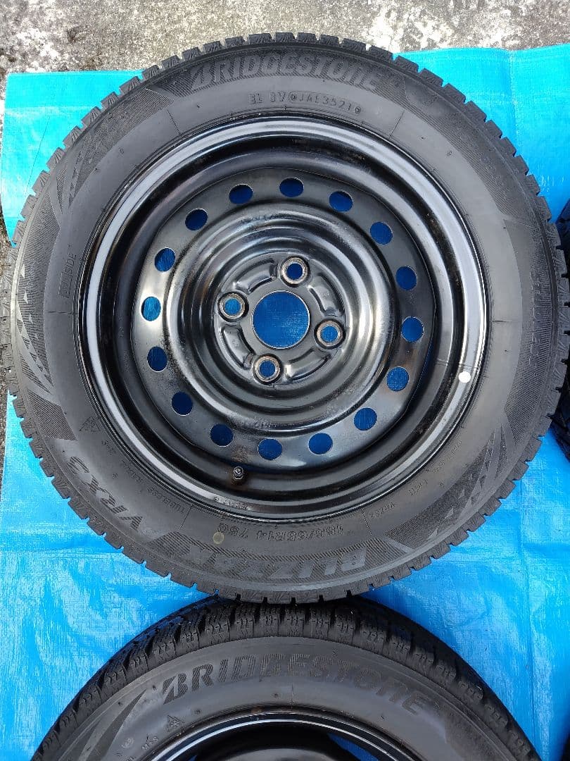 155/65R14【1/2】スタッドレスタイヤ・鉄ホイール付、2分割の内の2本