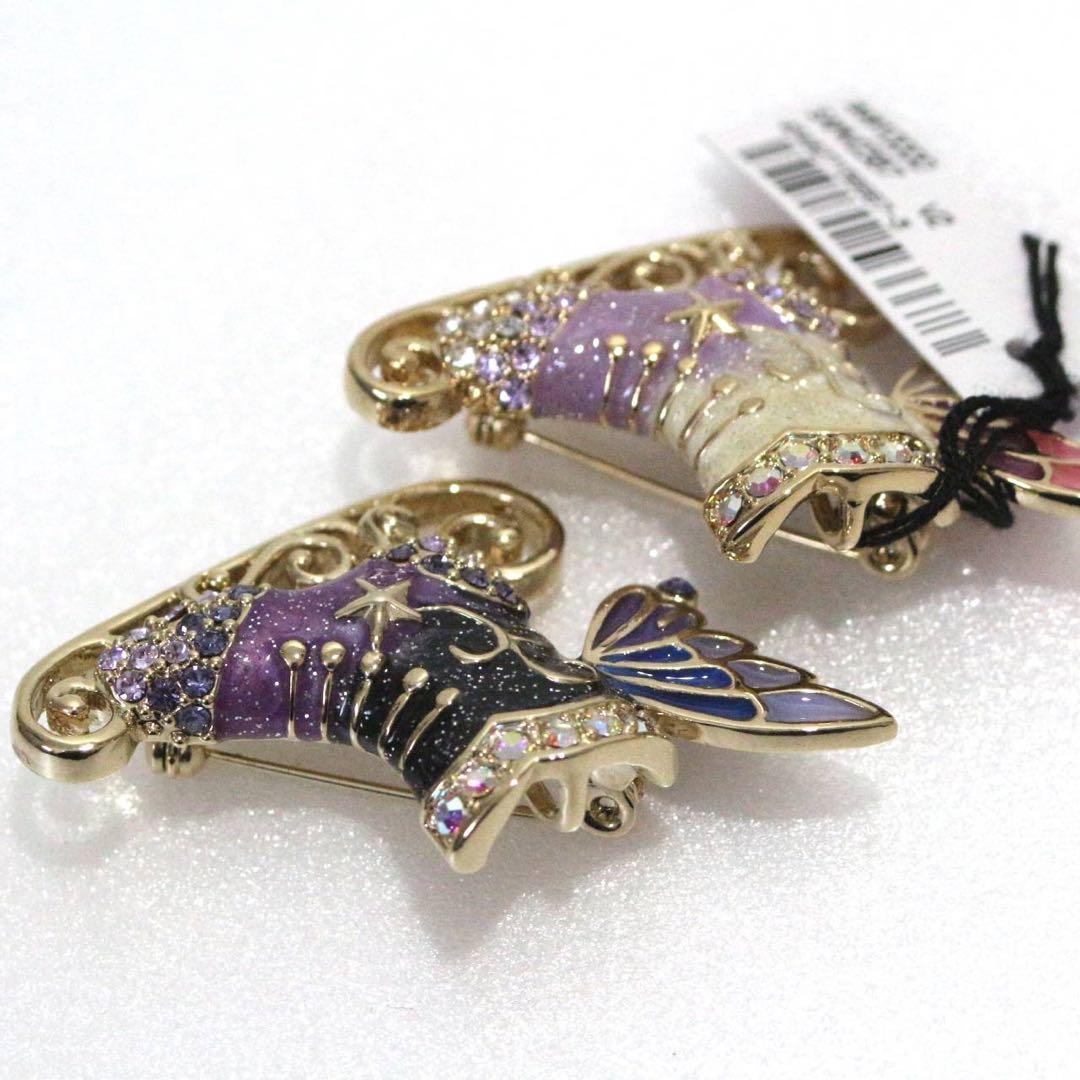 アナスイ　スケート靴　ブローチ　新品未使用　2個セット