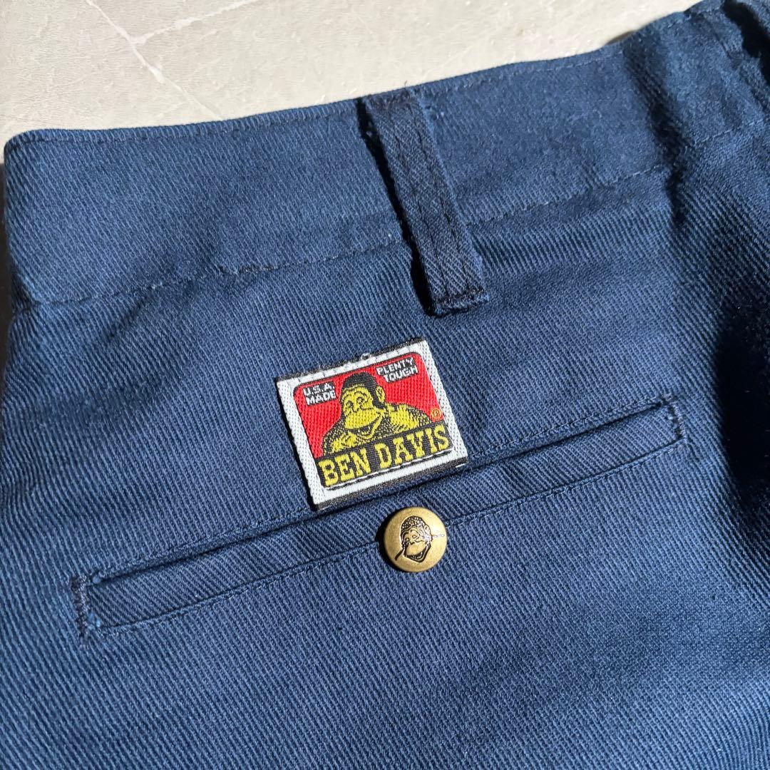 【W32】 USA製BEN DAVIS フリスコパンツ ネイビー　90s