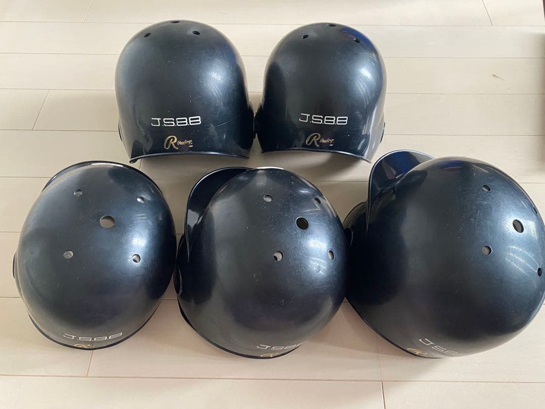 軟式野球用 ヘルメット ネイビー 8個セット JSBB