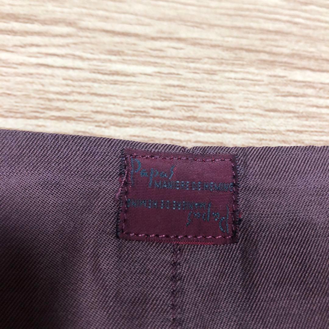 Kujira.9000美品Papasカシミ混ワインレッド系コーデュロベスト