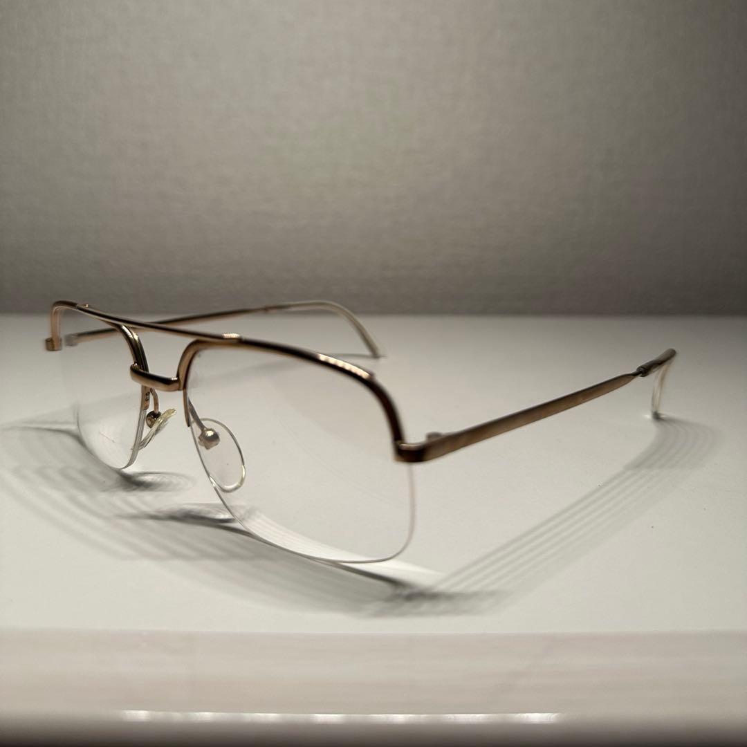 希少フランス製 60〜 70sヴィンテージ エッセル ホヤコラボ メガネ 金張り