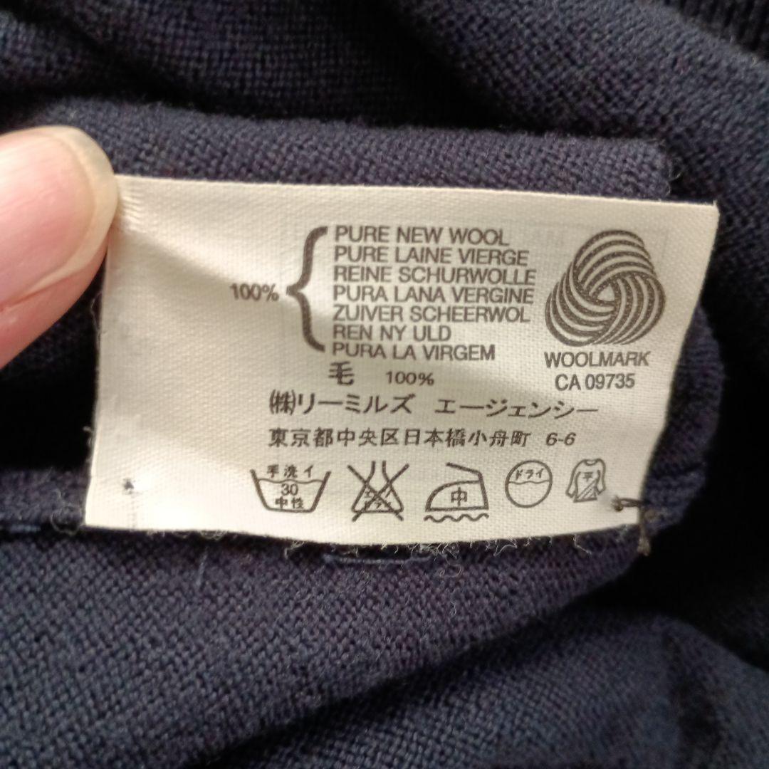 JOHN SMEDLEY ダークネイビー Vネックセーター BEAMS F別注