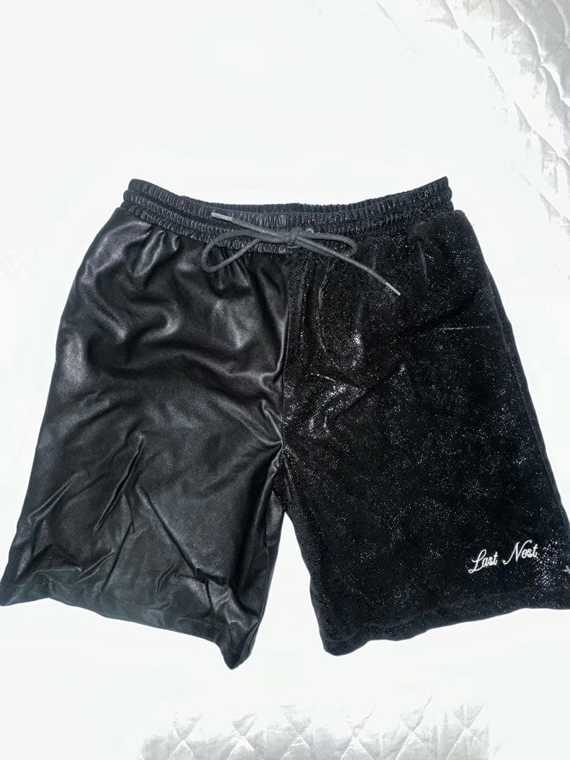 Last Nest レザー ショートパンツ ブラック