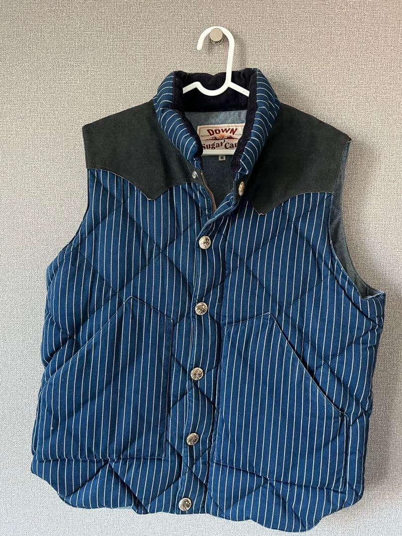 シュガーケーン ウォバッシュストライプ ダウンベスト Mサイズ