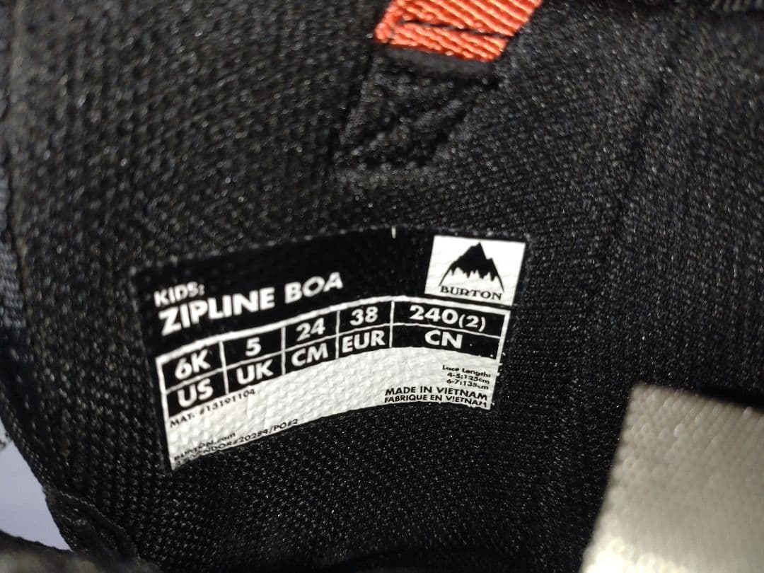 新春値下げ！burton KIDS Zipline BOA バートン 24cm