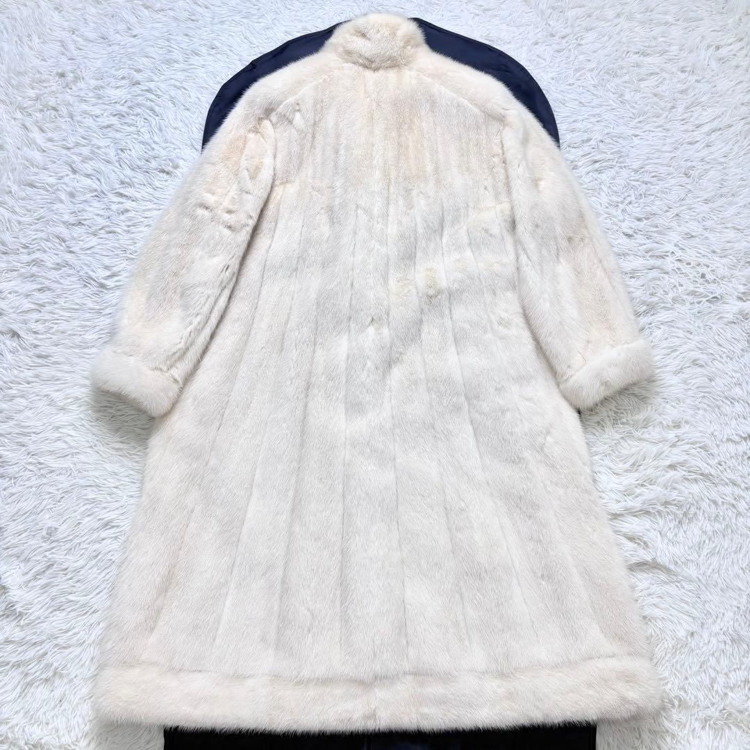 激レア FENDI マキシ丈 パールミンクファー ロングコート 本毛皮 毛並み◎