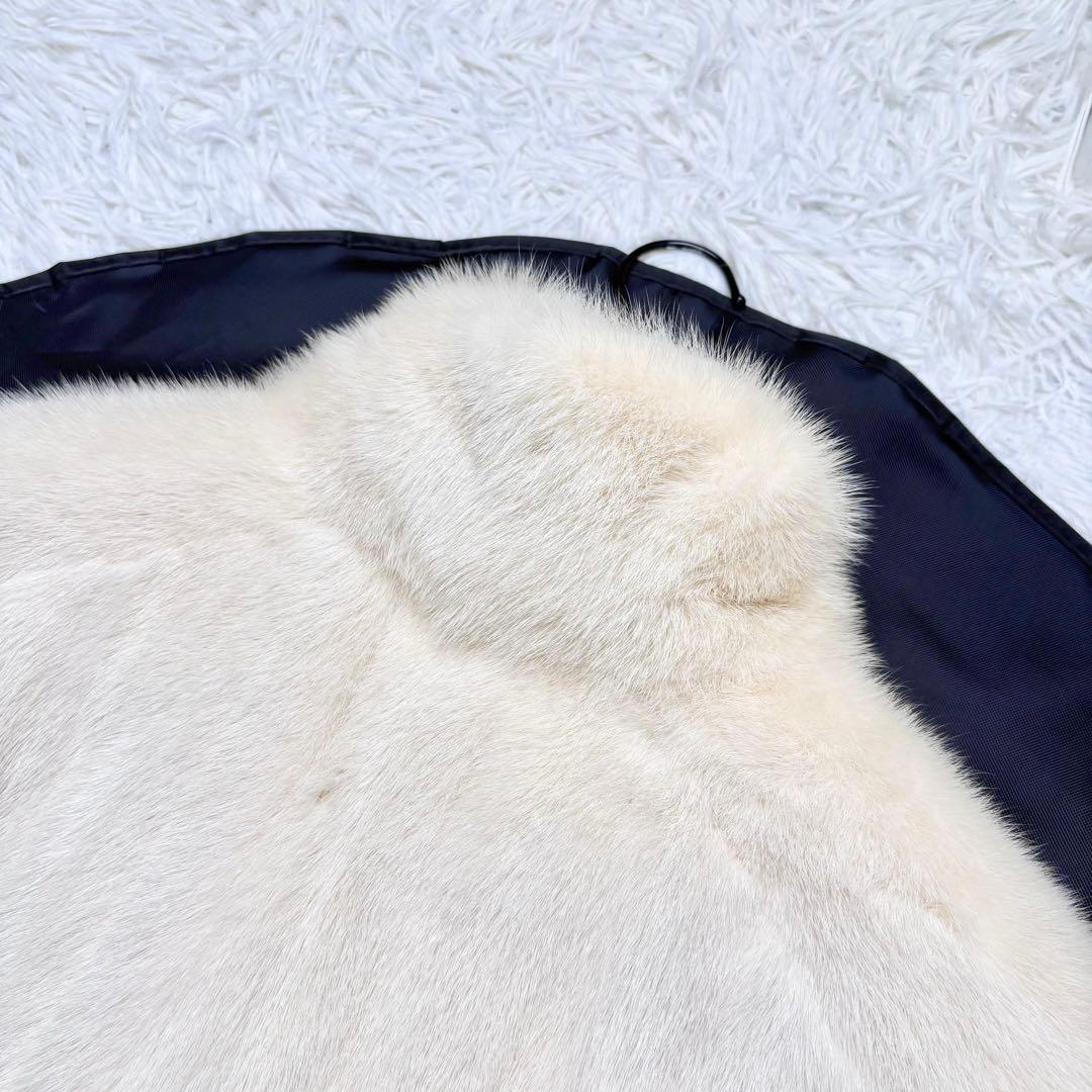 激レア FENDI マキシ丈 パールミンクファー ロングコート 本毛皮 毛並み◎