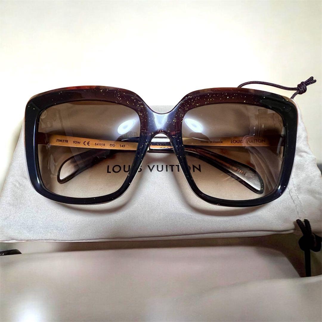 【Sam】ルイ・ヴィトン ブラウングリッター スクエアサングラス