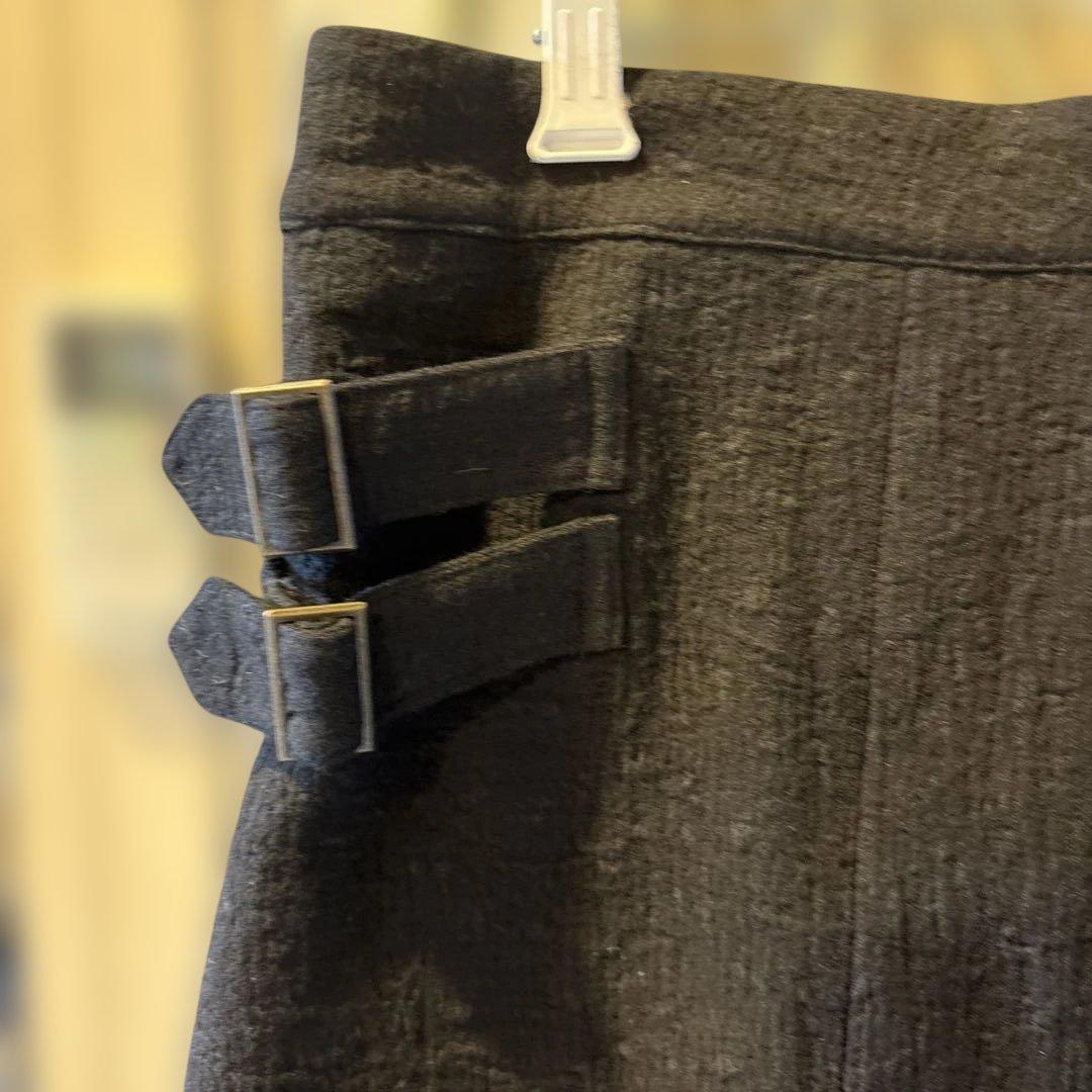 新品 MARC LE BIHAN黒ジッパーポケット付きミニスカート