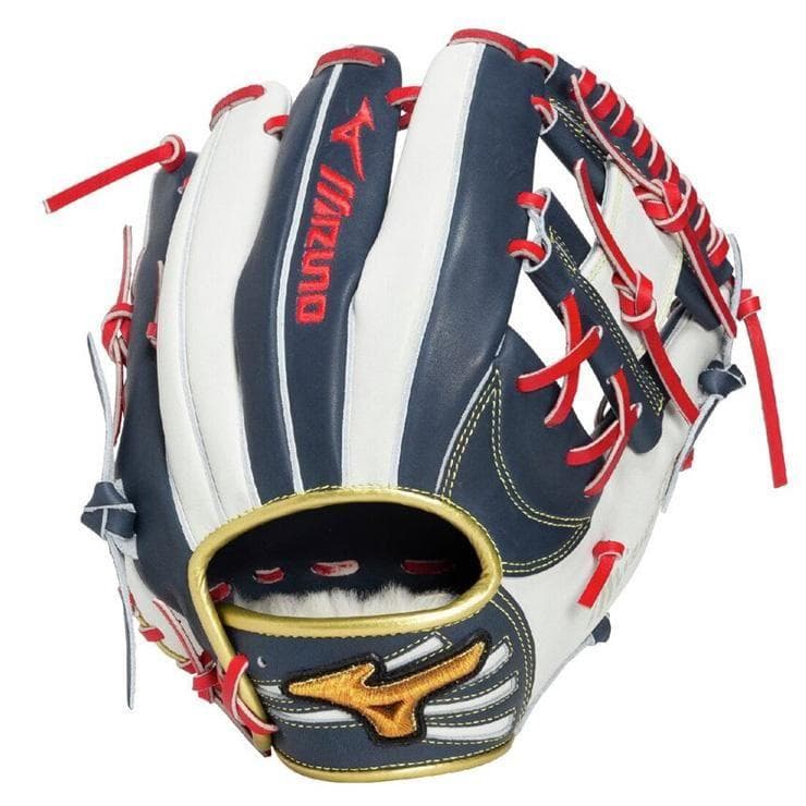 限定品 ミズノプロ 一般軟式用グラブ 内野手用 Dブルー×シルバー 新品