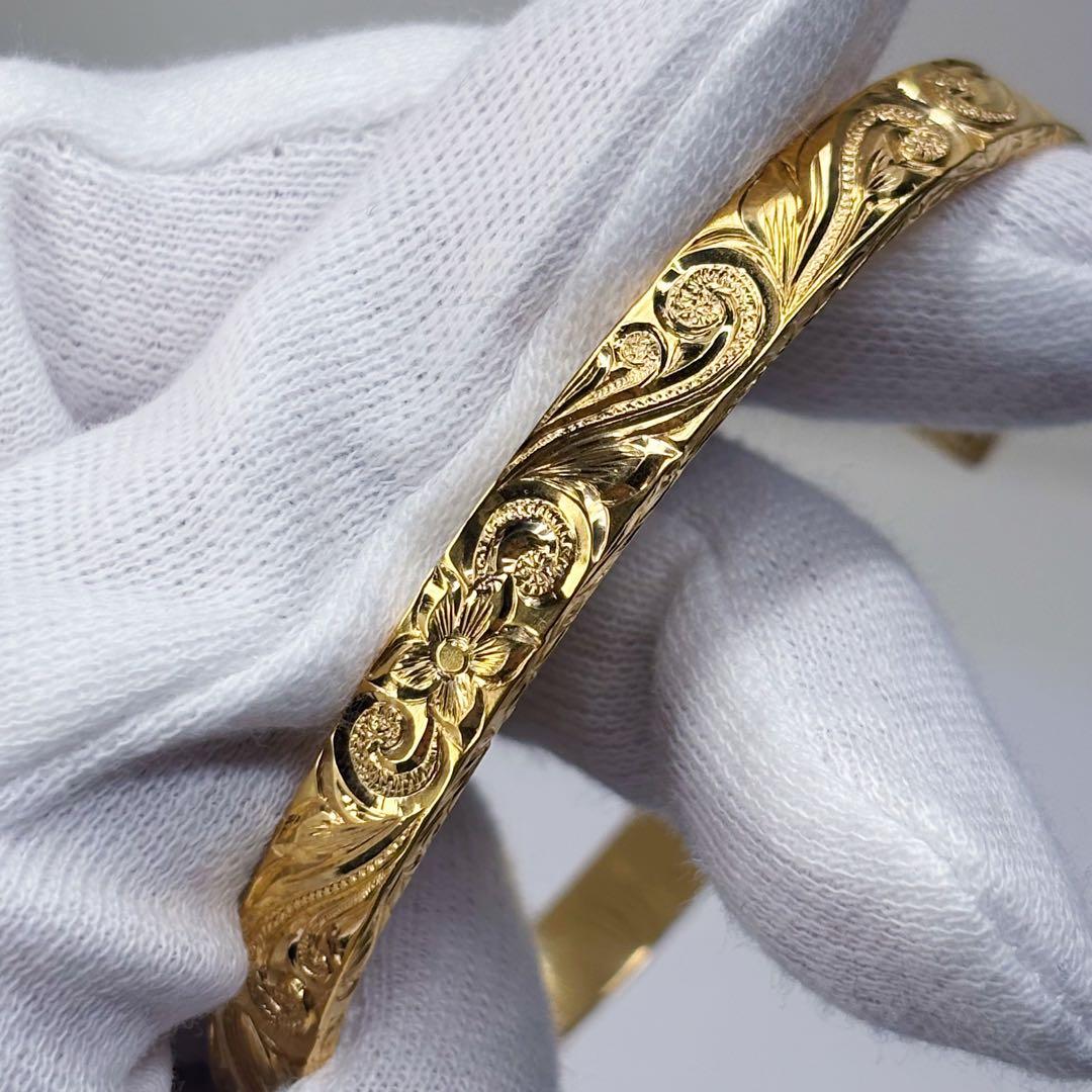 [3面彫り]ヘビーウェイトロイヤルハワイアンバングル