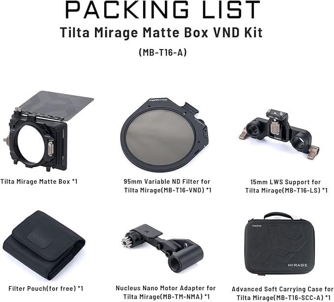 TILTA Mirage Matte Box (ベーシックキット + 可変ND)