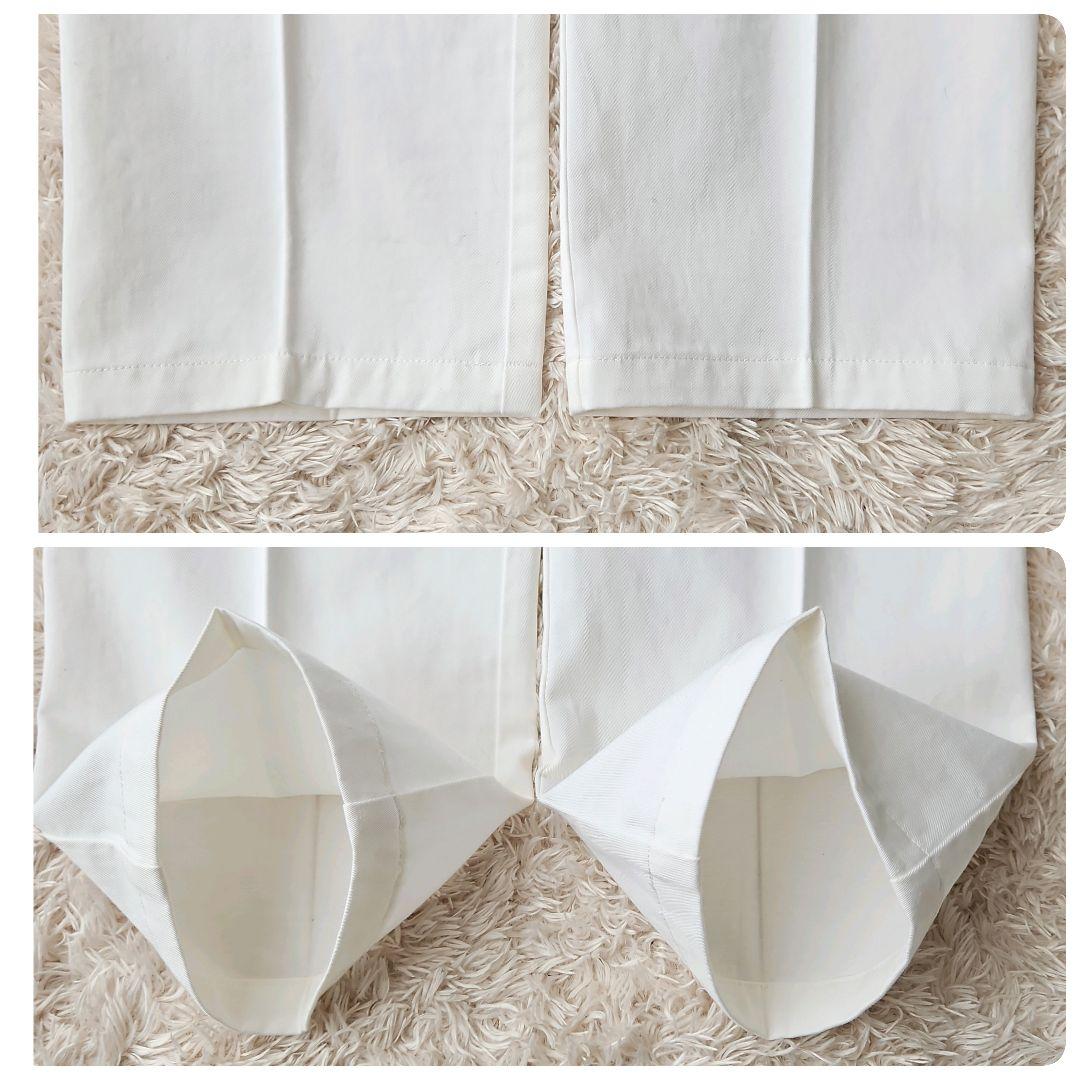 現行美品☆GERMANO×BEAMSF 別注 スラックス コットンツイル 白