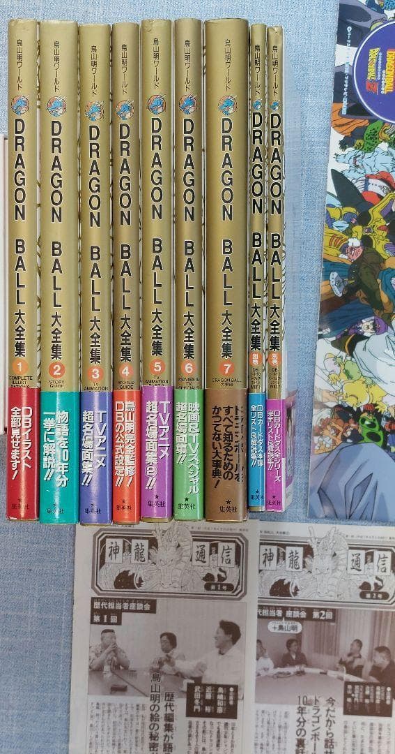 ドラゴンボール 大全集 & ポスター 全巻初版7冊、別冊2冊セット