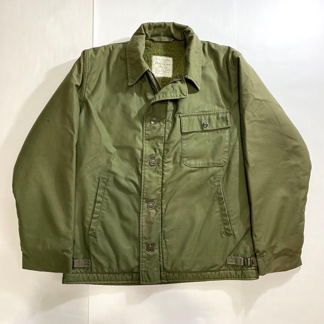 民生品 A-2 DECK デッキジャケット US NAVY ノーステンシル M