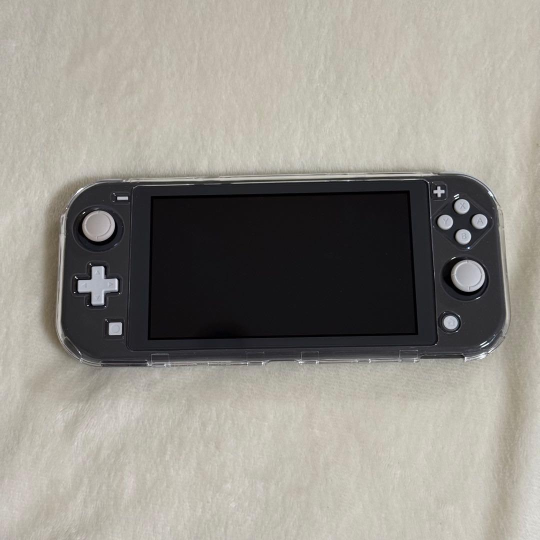 Switch Lite グレー 本体 透明ケース 充電器 外箱付