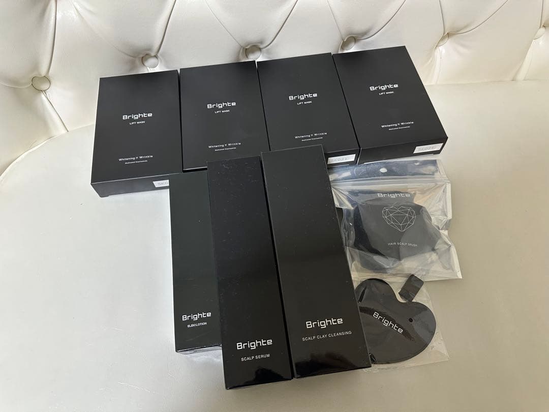 Brighteパック20枚 ローション　セラム　クレンジング　スカルプブラシ