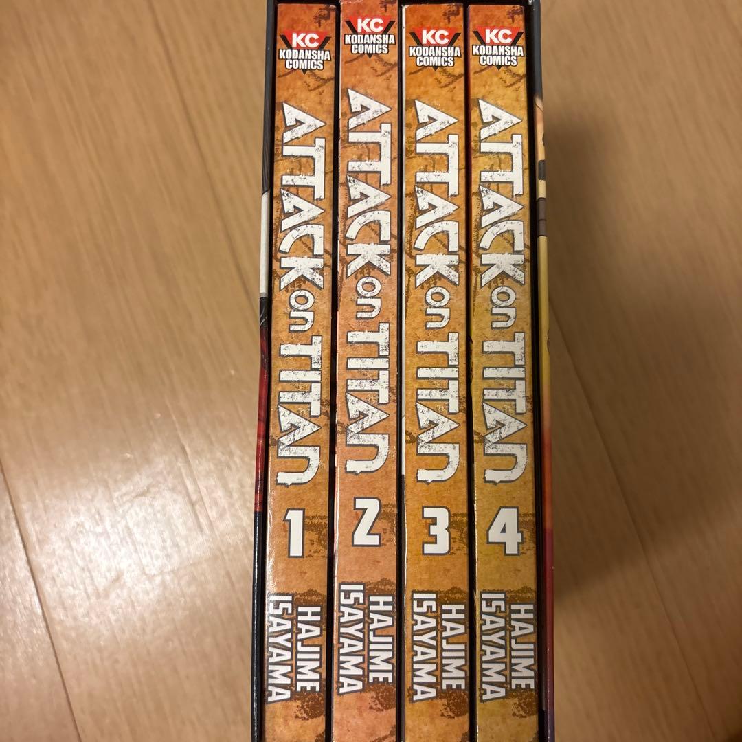 進撃の巨人 海外 英語版 1-4巻 ステッカー