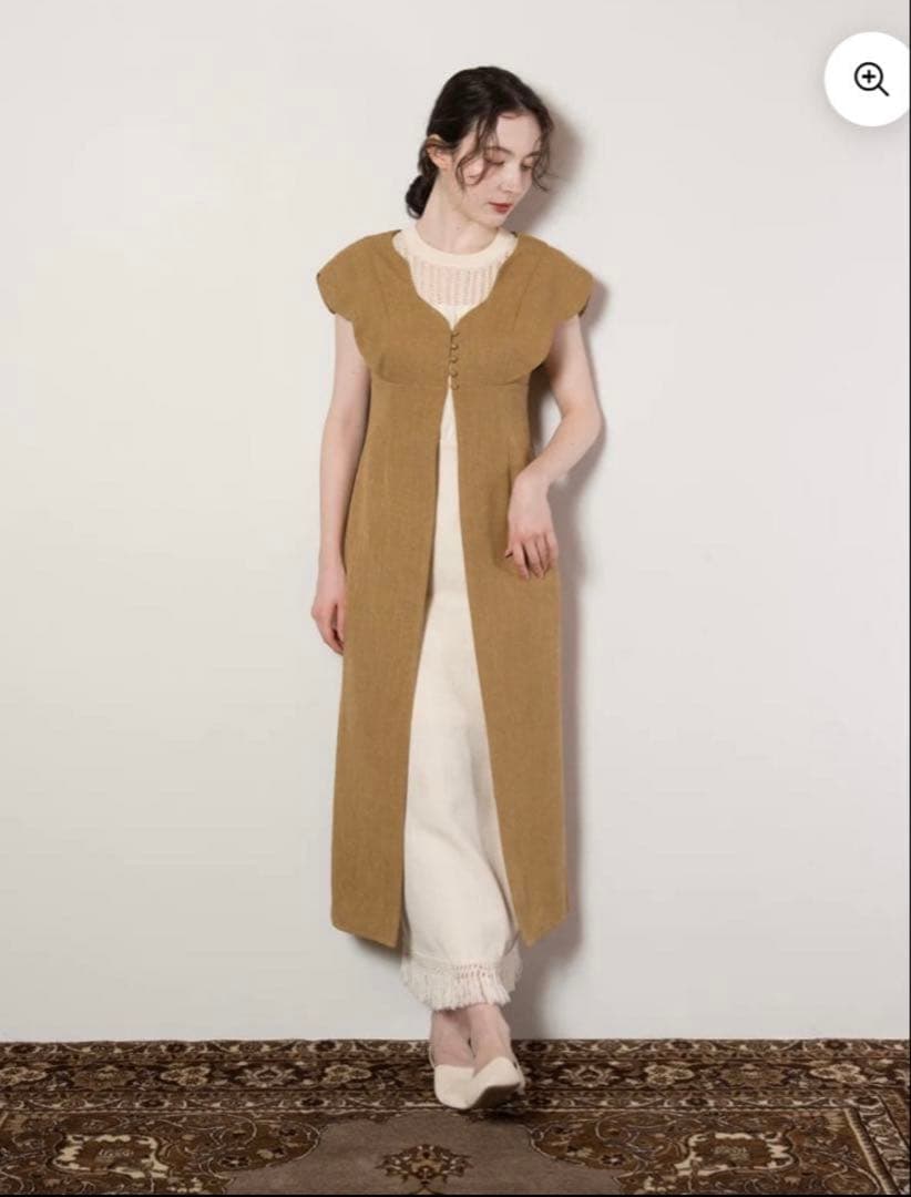 トップス euw nuance collar gilet / brown.