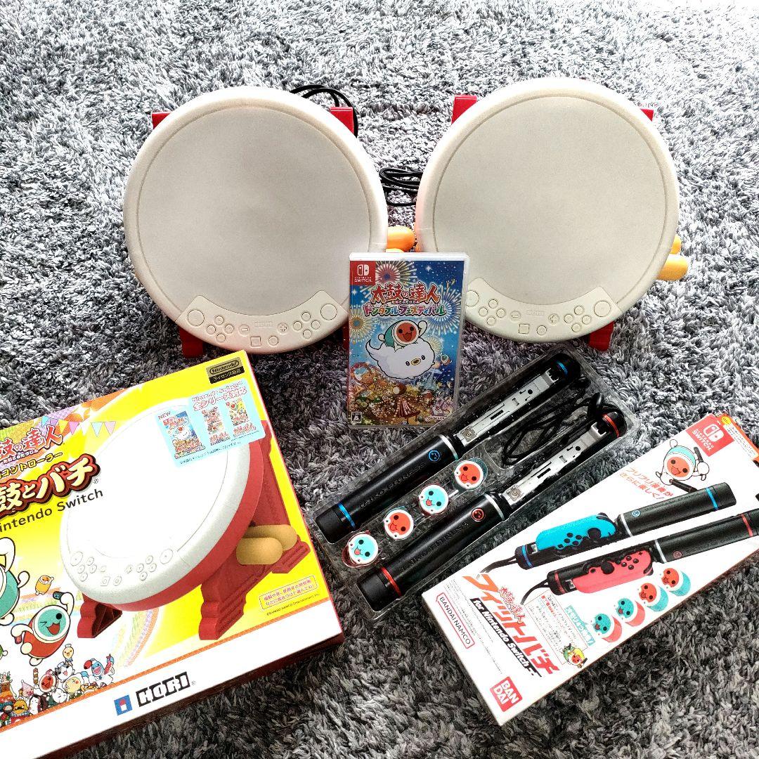 Switch ソフト 太鼓の達人 ドンダフルフェスティバル 太鼓とバチ セット