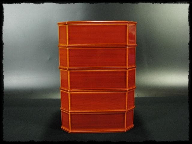 春慶 縁高 成田流 飛騨春慶 塗師 谷 正利 縁高重 茶道具 菓子器 f201