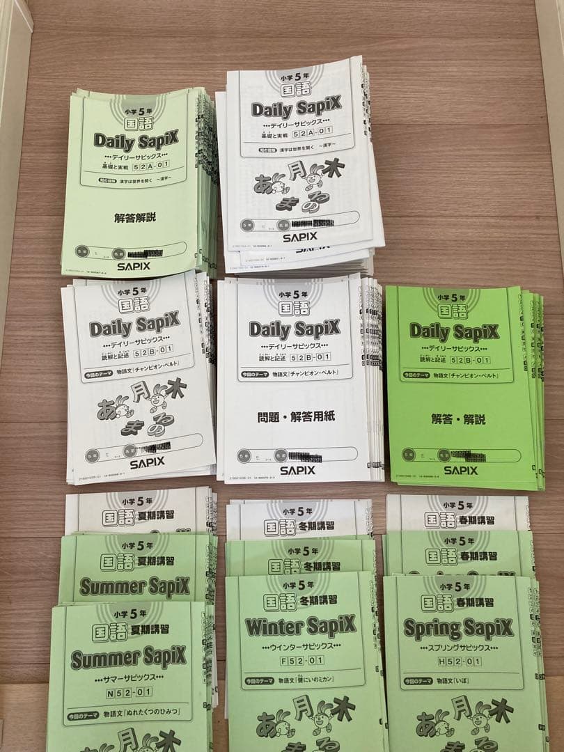 SAPIX 　サピックス　5年　国語テキスト一式