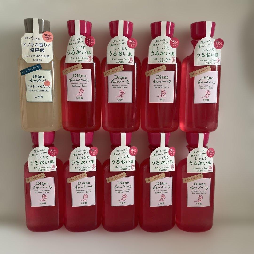 ダイアンボヌール　バスエッセンス　入浴料　ボヌールローズ　ヒノキ10本セット