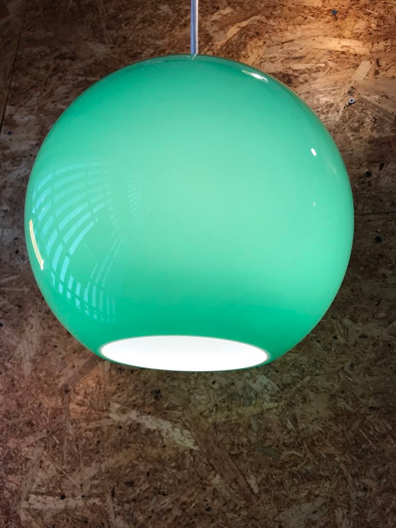 ビンテージ70’sレトロポップ スペースエイジ昭和ランプシェード硝子