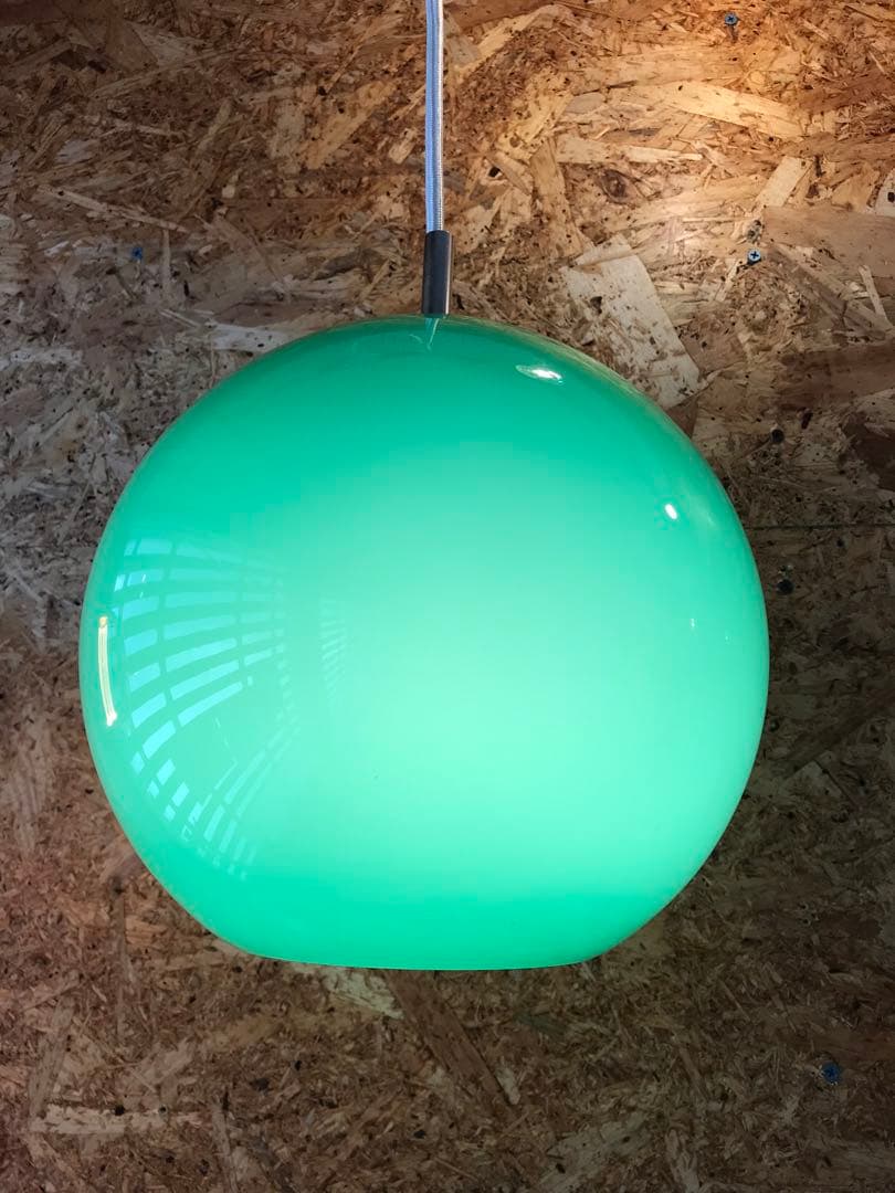 ビンテージ70’sレトロポップ スペースエイジ昭和ランプシェード硝子