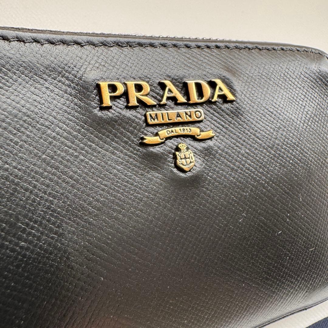 【美品】 PRADA プラダ ラウンドファスナー 財布 ケース 小銭入れ