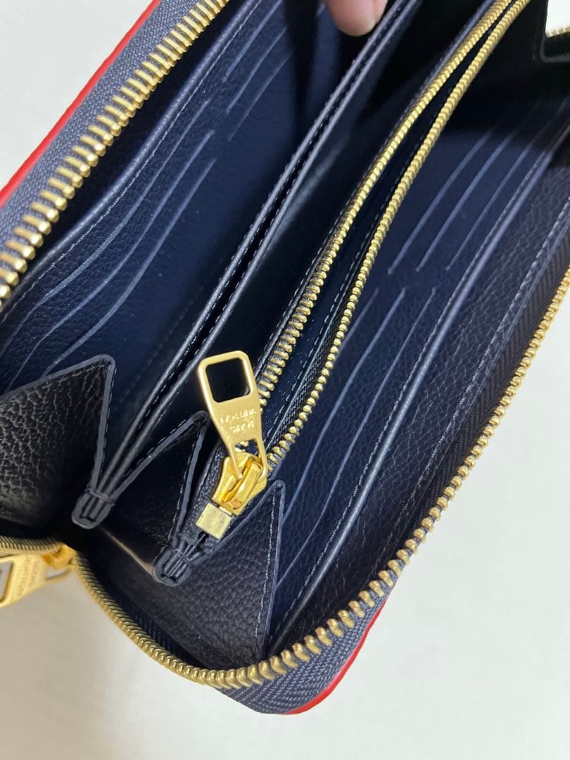 Louis Vuitton 長財布 ネイビー レザー